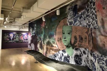 在非洲移民博物馆的一个出口房间里可以看到一幅巨大的壁画. 加州贝博体彩app.